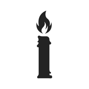 candle silhouette flat vector logo icon png 