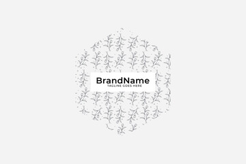 flowers logo minimal pattern vector template.
