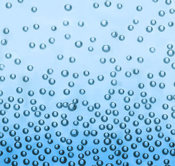 Soda water with bubbles as background, closeup view