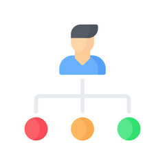 Hierarchy Icon, Flat style icon vector illustration, Suitable for website, mobile app, print, presentation, infographic and any other project.
