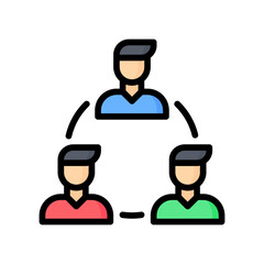 People Network Icon, Filled Line style icon vector illustration, Suitable for website, mobile app, print, presentation, infographic and any other project.