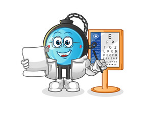 compass oculist cartoon. cartoon mascot vector