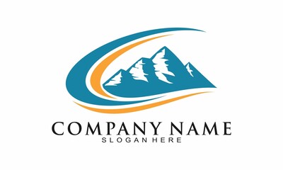 Adventure mountain vector logo