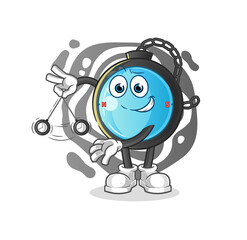 compass hypnotizing cartoon. cartoon mascot vector