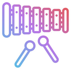 xylophone line icon