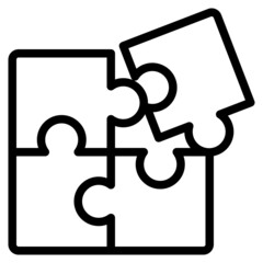 puzzle line icon