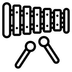 xylophone line icon