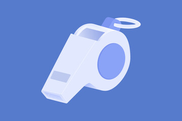 Whistle 3d icon. Isometric set of whistle vector icon