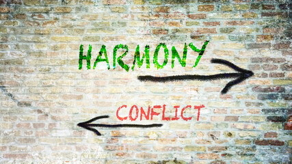 Street Sign Harmony versus Conflict