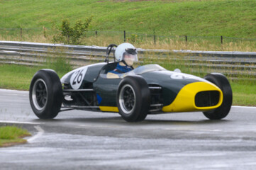 racing car on the road