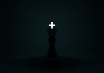 Obraz na płótnie Canvas Piece of chess. The king low poly model