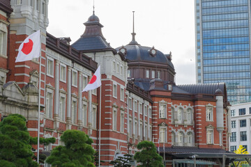 東京駅舎の風景　丸の内、千代田区、東京、日本