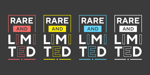 Rare and limited colorful text effect typography t shirt design