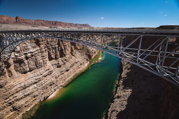 Navajo Bridge across the Colorado River outside of Page, Arizona