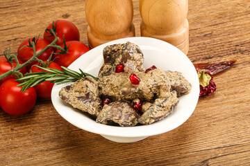 Chicken Liver with cream sauce