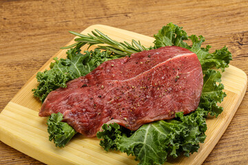 Raw beef steak for grill