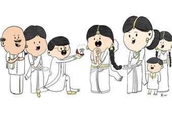 Wedding proposal all in white with plain background