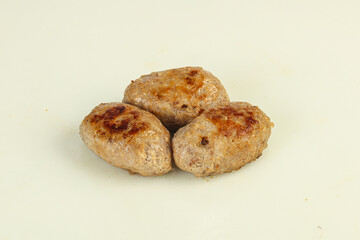 Homemade roasted cutlet minced meat