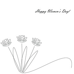 Happy womens day card vector illustration