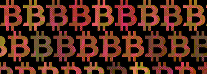 Abstract bitcoin pattern background image.