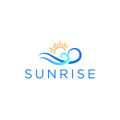 sunrise and holiday logo, icon and vector