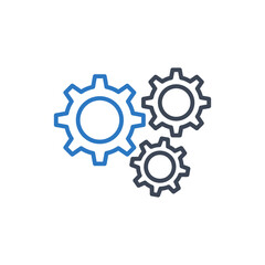 Gears icon vector graphic