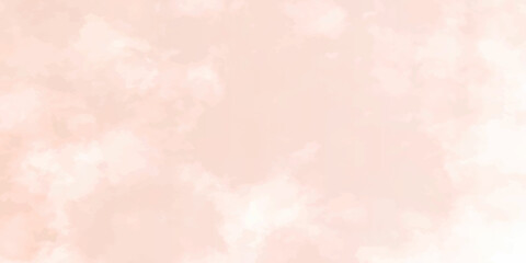 Beautiful sky and clouds in soft pastel color.Soft pink cloud in the sky background colorful pastel tone .Abstract watercolor background. Light pink watercolor background
