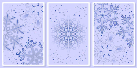 frames with big beautiful snowflakes — for wall framed prints, canvas prints, poster, home decor