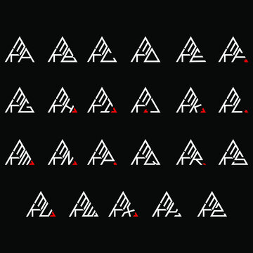 MKA to MKZ letter logo creative design, Multiple triple letter logo design