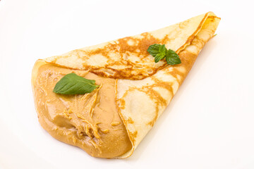 Pancake with peanut butter