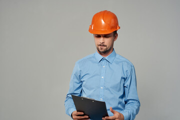 worker in working form construction work isolated background