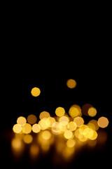 Blurred light bokeh on black