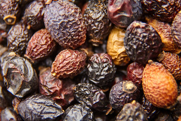 Dried rose hips herbal tea
