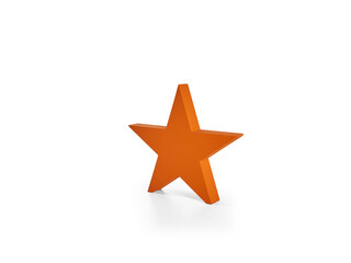 Orange star icon isolated background, first concept.