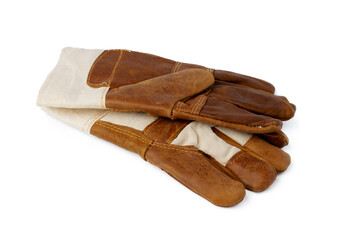 Pair of work gloves isolated on white background