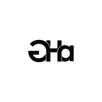 gha initial letter monogram logo design