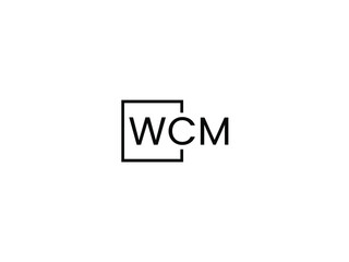 WCM letter initial logo design vector illustration