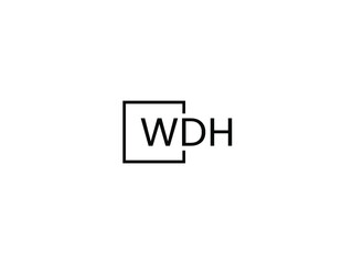 WDH letter initial logo design vector illustration