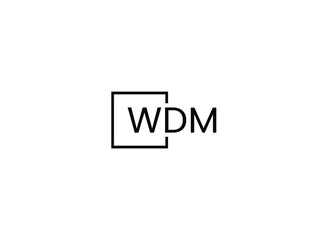 WDM letter initial logo design vector illustration