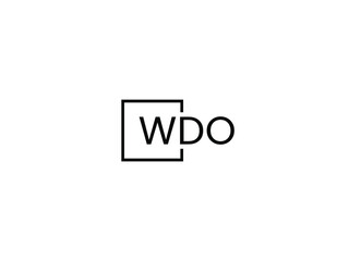 WDO letter initial logo design vector illustration