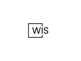 WIS letter initial logo design vector illustration - obrazy, fototapety, plakaty
