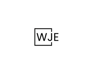 WJE letter initial logo design vector illustration
