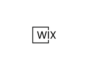 WIX letter initial logo design vector illustration