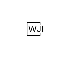 WJI letter initial logo design vector illustration