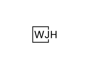 WJH letter initial logo design vector illustration
