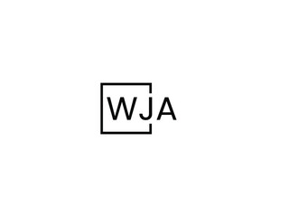 WJA letter initial logo design vector illustration