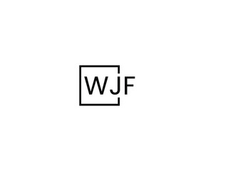 WJF letter initial logo design vector illustration