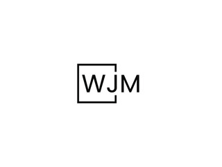 WJM letter initial logo design vector illustration