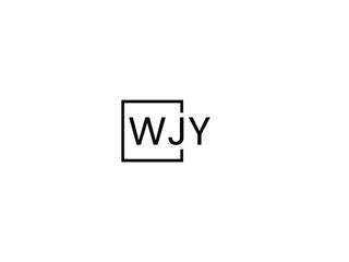 WJY letter initial logo design vector illustration