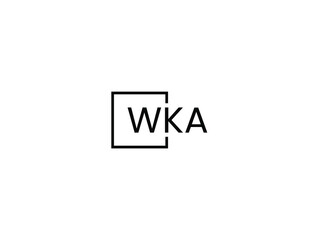 WKA letter initial logo design vector illustration
